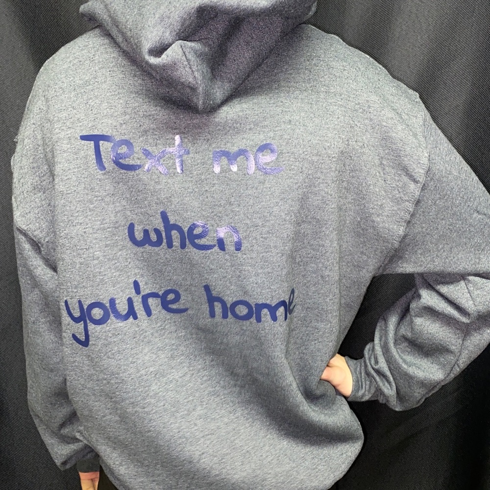 Personally designed, one of a kind hoodie